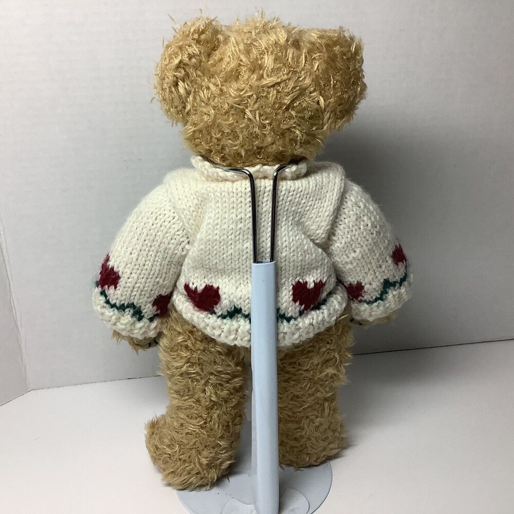 Ty Attic Treasures Collection 1998 "Heartly" With Sweater & Tag 12" Bear - Picture 4 of 7